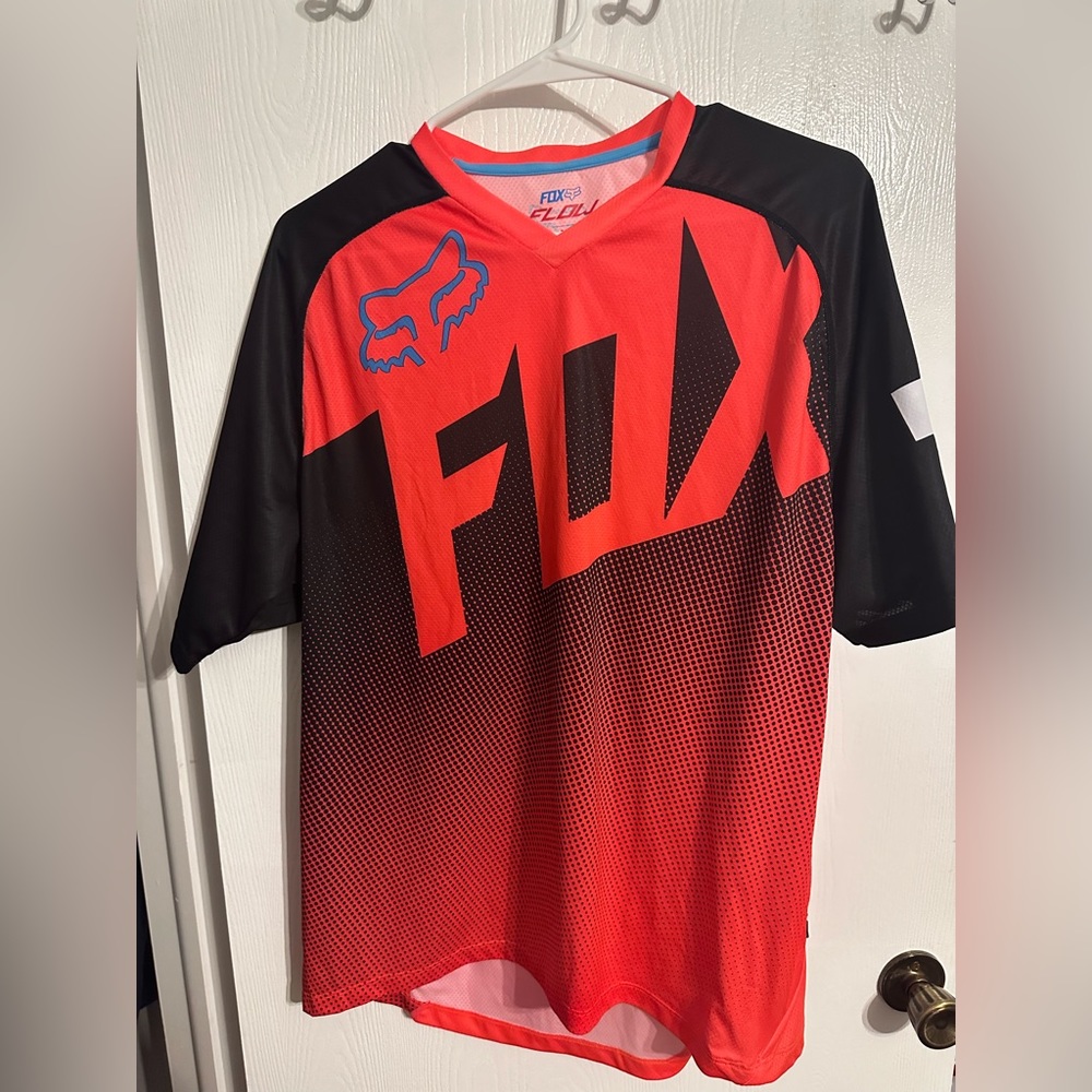 Fox Racing MTB jersey (more of a salmon color than red)